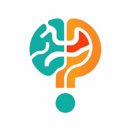 Riddle Master app icon — a teal and orange brain shaped like a question mark