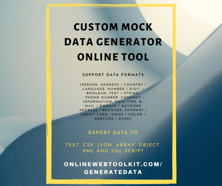 data generator tool free