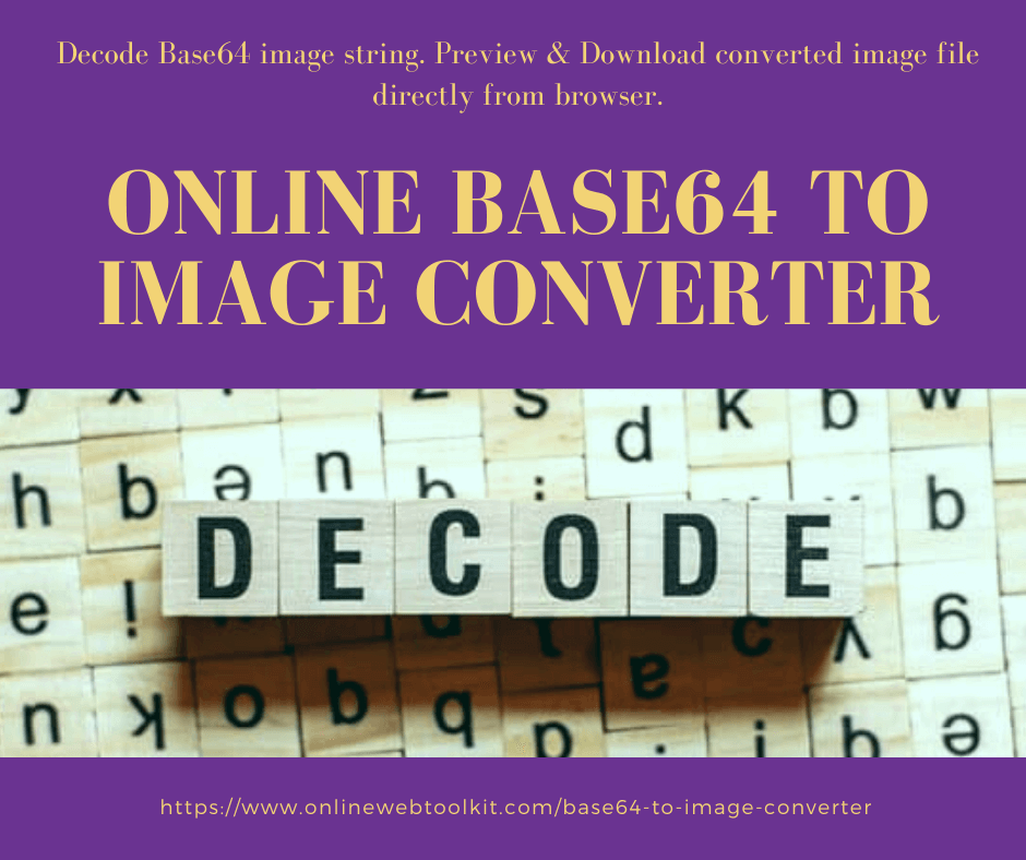 Base64 String to Image Online Generator Tool