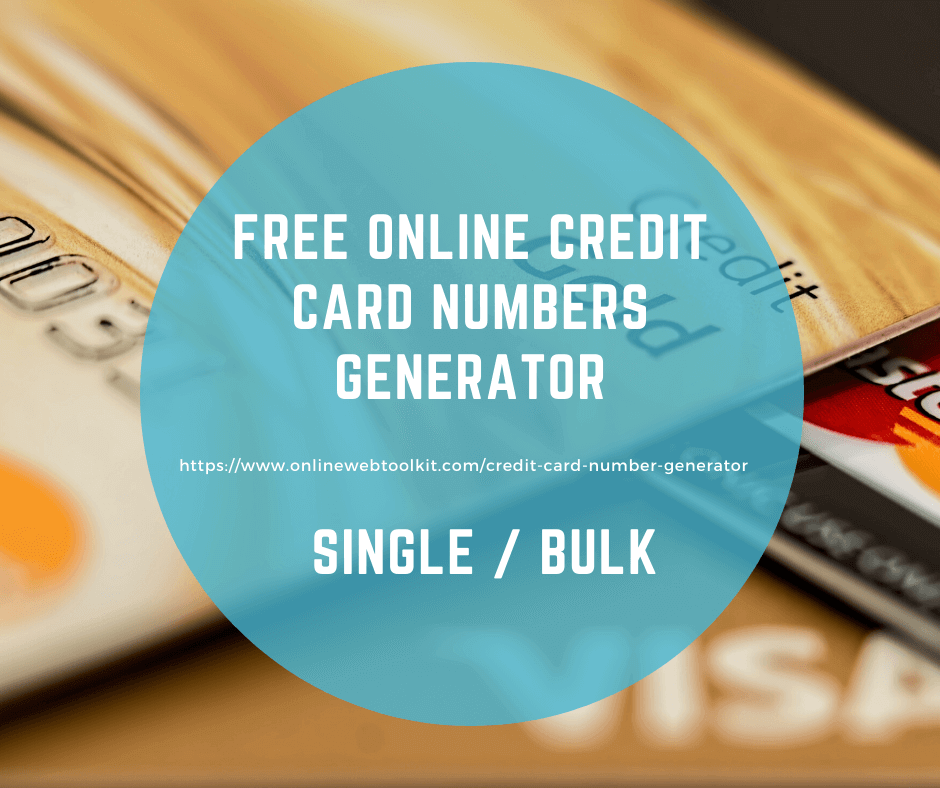 Free Numbers Generator | Credit Card Numbers