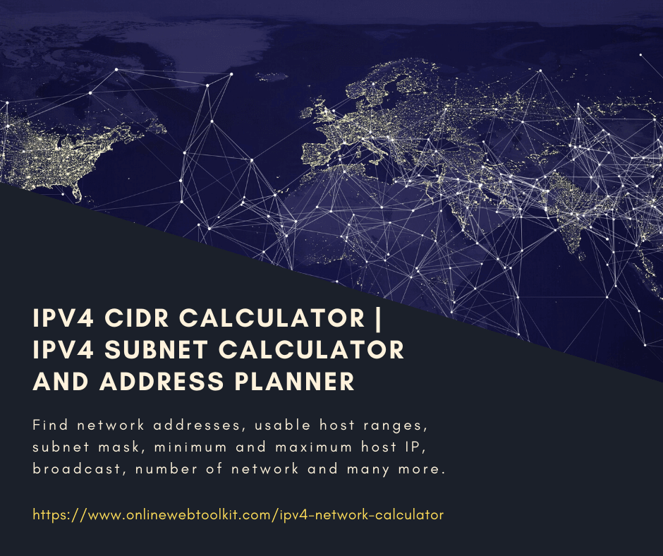 IPv4 CIDR and Subnet Online Calculator